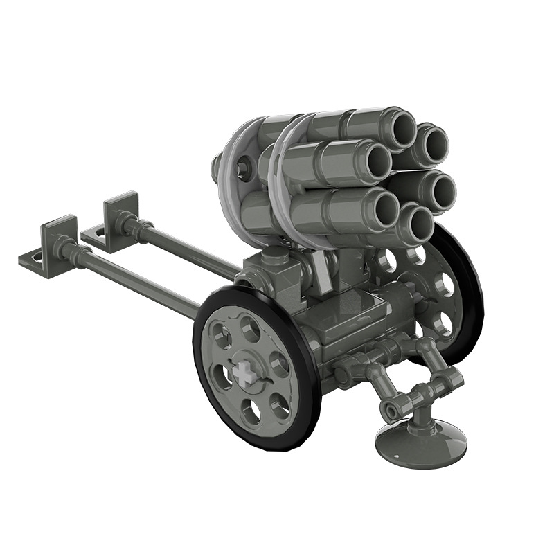 Foreign trade assembly building blocks, soldiers, third-party minifigure accessories, weapons, howitzers, rocket launchers, anti-aircraft guns, military toys pic 6