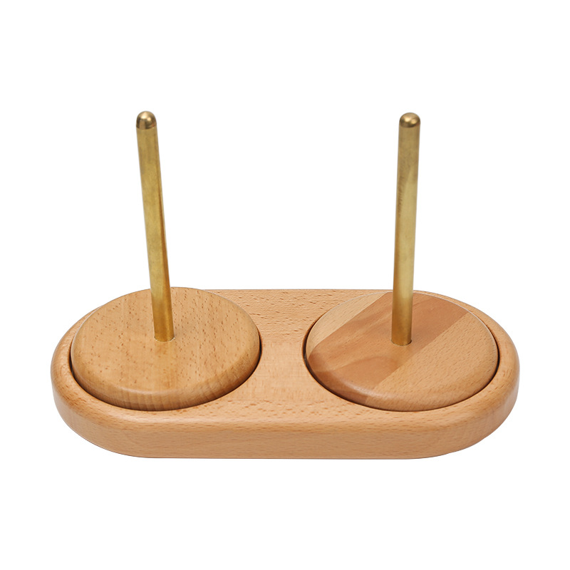 Solid wood yarn around bobbin yarn knitting tool can be rotated rotating knitting yarn beech base Item Picture