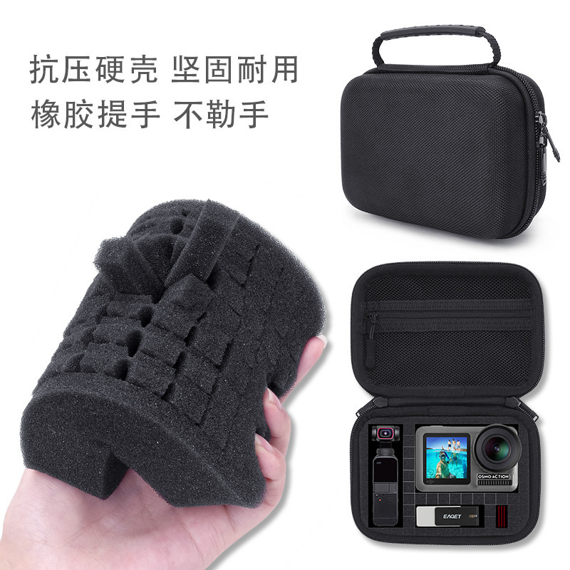 Wholesale free DIY large-capacity digital product storage bags, portable action camera bags, eva hard shell bags, cross-border Application Scenario