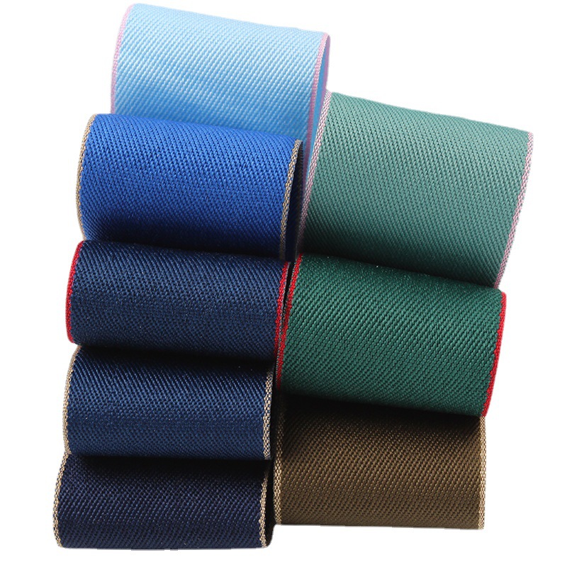 Dingxin Ribbon Double Color Edge Cotton Ribbon Diy Handmade Hair Accessories Bouquet Bow Clothing Gift Box Edge Polyester Ribbon Item Picture