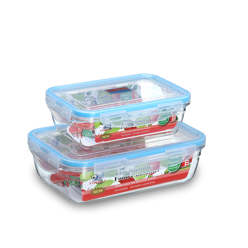 两件套冰箱专用保鲜盒饭盒硅胶密封冷冻收纳盒厨房水果蔬菜储藏盒