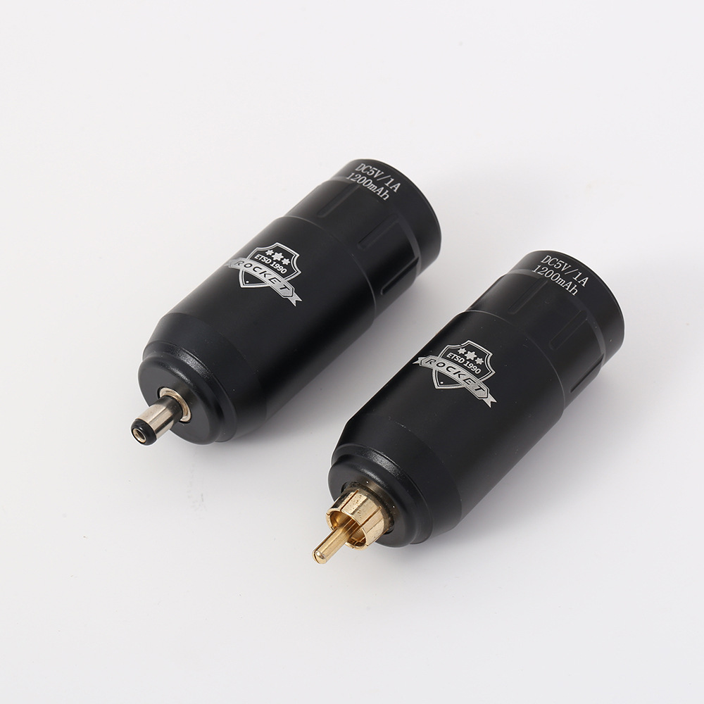 External power supply for rocket tattoo machine, mini mobile tattoo battery, RCA interface motor, tattoo pen power supply details Picture