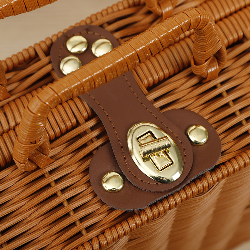 Rattan hand-woven suitcase, cosmetics storage box, wedding gift box, souvenir box Specification image