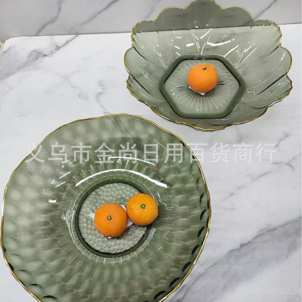 Household sugar, living room dining table, fruit plate, tea plate, tray, internet-famous light luxury fruit plate, plastic snacks, melon seed plastic plate Application Scenario