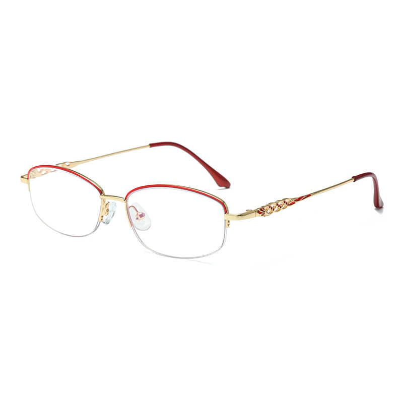 New anti-blue light reading glasses for women, fashionable half-frame reading glasses, comfortable metal reading glasses Application Scenario