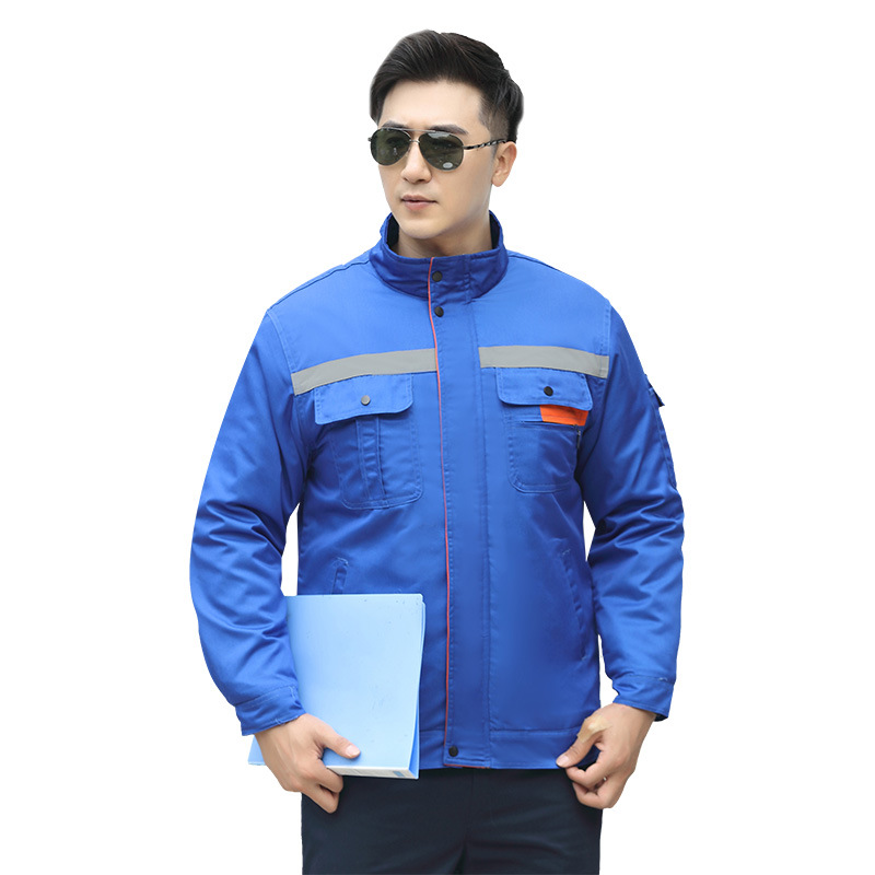 Winter work clothes, cotton-padded jackets, men's wear-resistant thickened labor protection clothing, cotton-padded jackets for warmth, detachable outdoor cold-proof and warm cotton-padded jackets Item Picture
