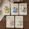 New Korean cartoon cute all-inclusive hair clip, children's fabric side wavy bangs clip, sweet rabbit hair clip for girls Specification image