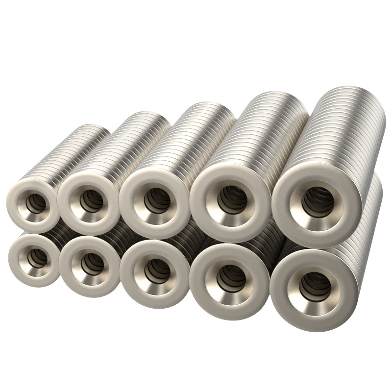 厂家直供N35圆形沉孔强磁多规格打孔强力磁铁高强度吸铁石磁铁片