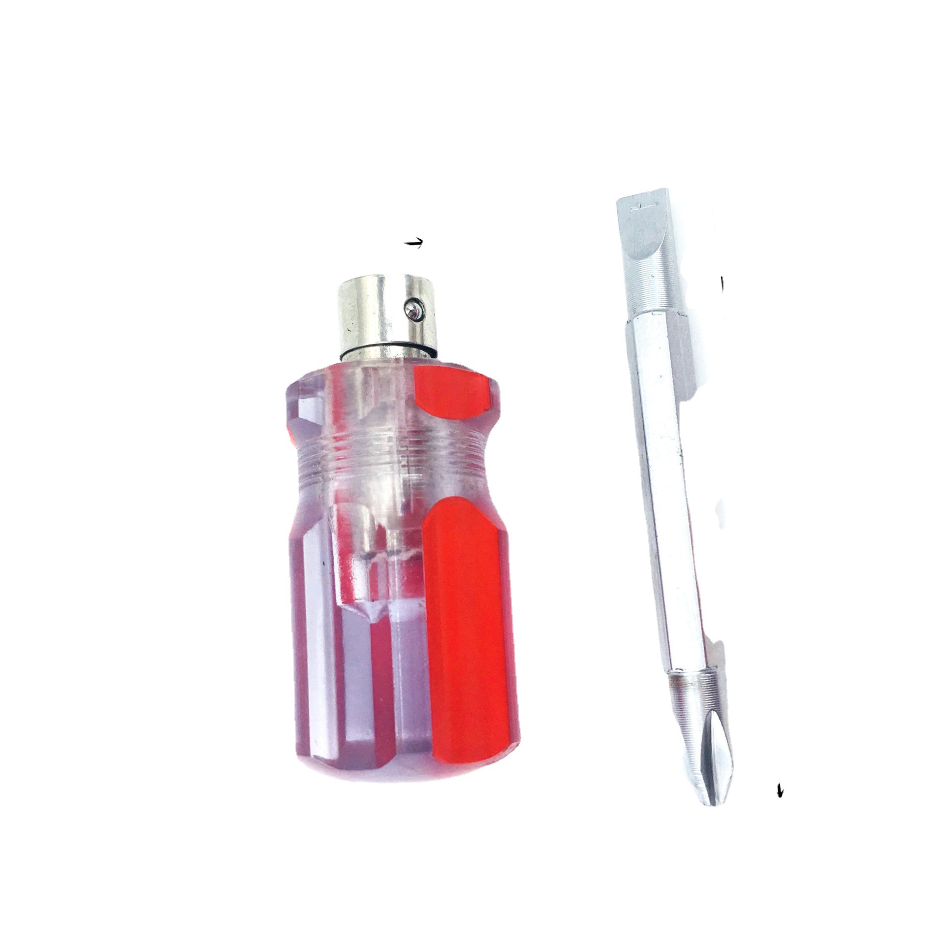 Magnetic dual-purpose crystal radish head screwdriver, double-head screwdriver, flat-head cross small radish screwdriver Item Picture