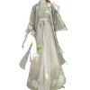 New Chinese-style Hanfu for women in the Song Dynasty with printed patterns, Changgan Temple waist-length pleated skirt, daily clear Spring Festival, summer and autumn styles Item Picture