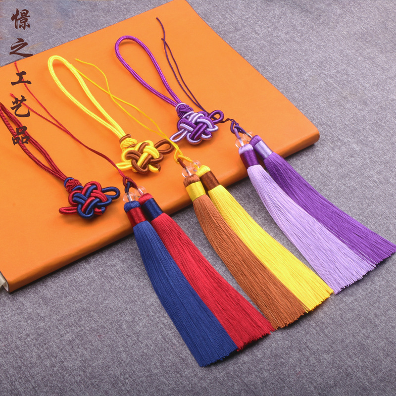 双拼色吉祥结流苏穗子中国结家居挂件汉服配饰车挂穗中国风批发