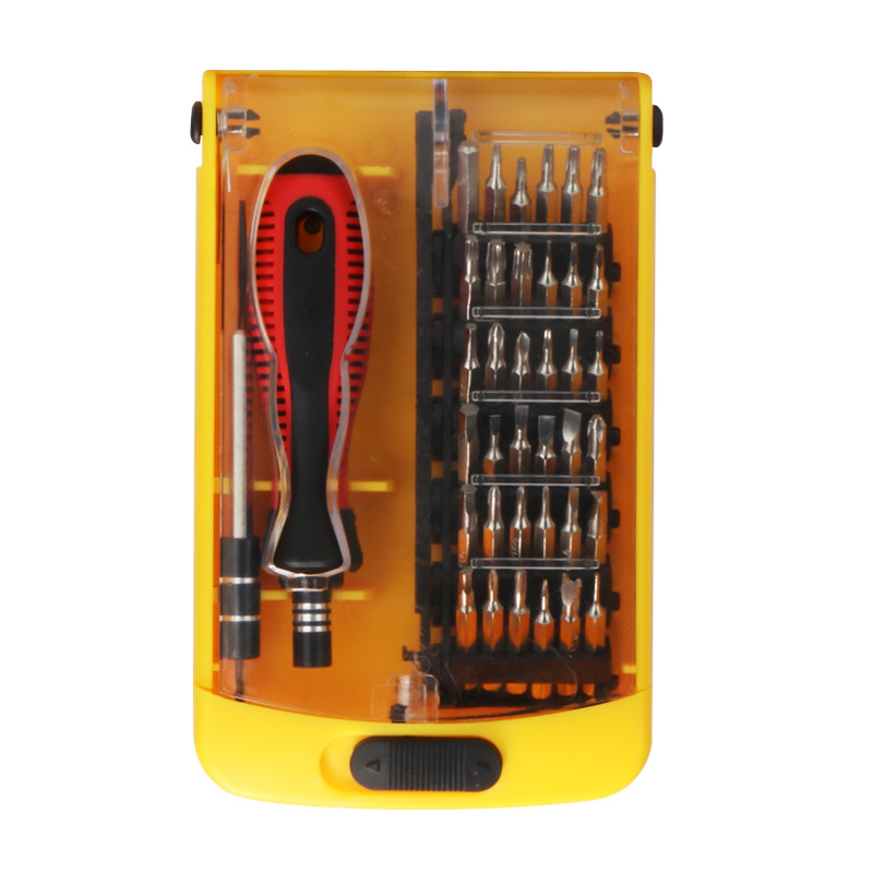 Wholesale of special-shaped magnetic 37-in-1 mobile phone, watch repair, digital disassembly and assembly tools in stock, multi-purpose screwdriver sets Item Picture