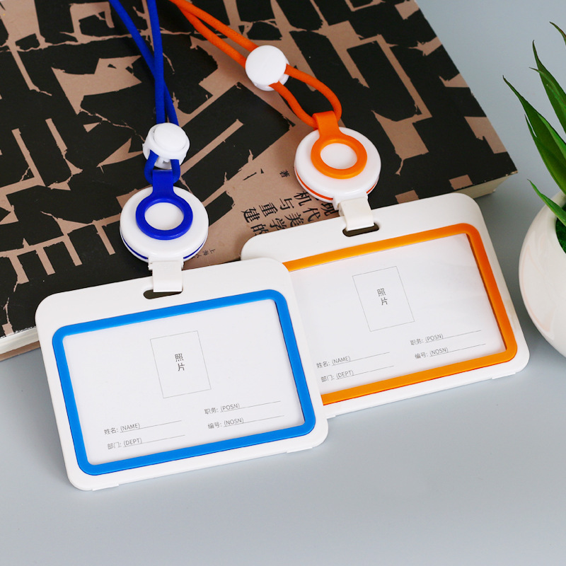 Id Card Holder Name Card Halter Strap Lanyard Brand Hard Shell Work Card Rice Card Bus Card Worker Card Student Card Holder Rice Card Specification drawing