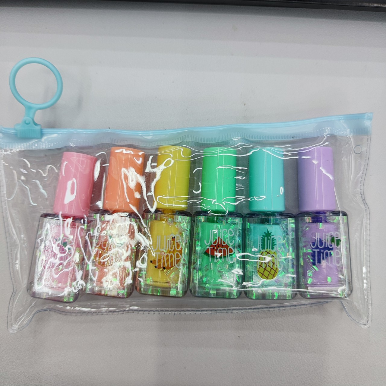 Scented Nail Polish Bottle Shape Pvc Bag Inclined Head Macaron Color Classic Color Mini Highlighter 6 Colors Specification drawing