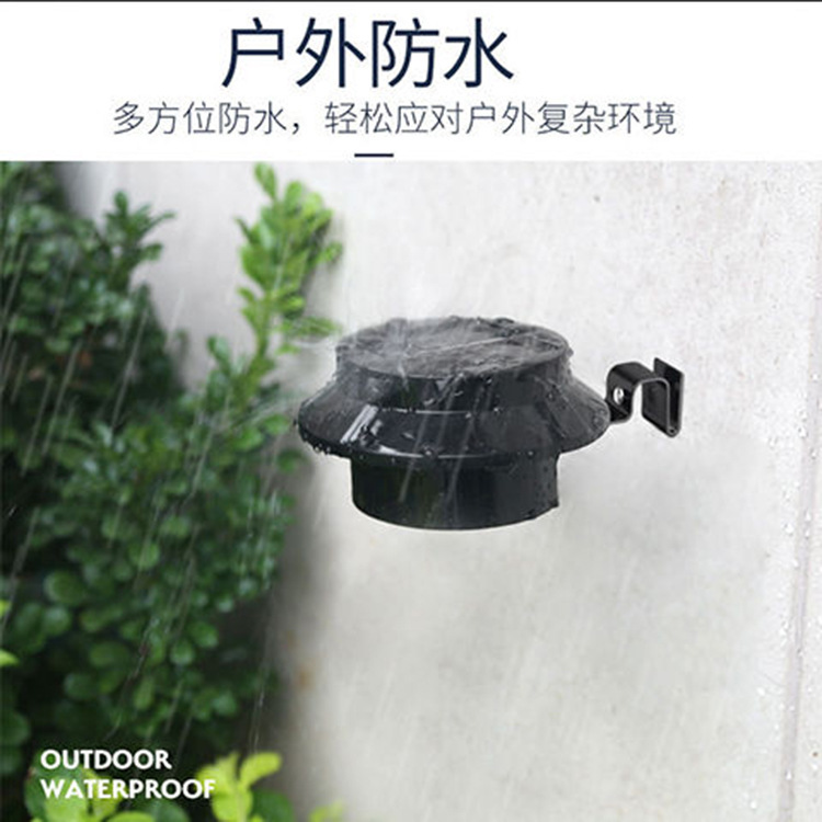 Solar-powered outdoor fence lights, 3-lamp LED waterproof fence lights, water trough landscape eaves lighting and decorative lights Specification image