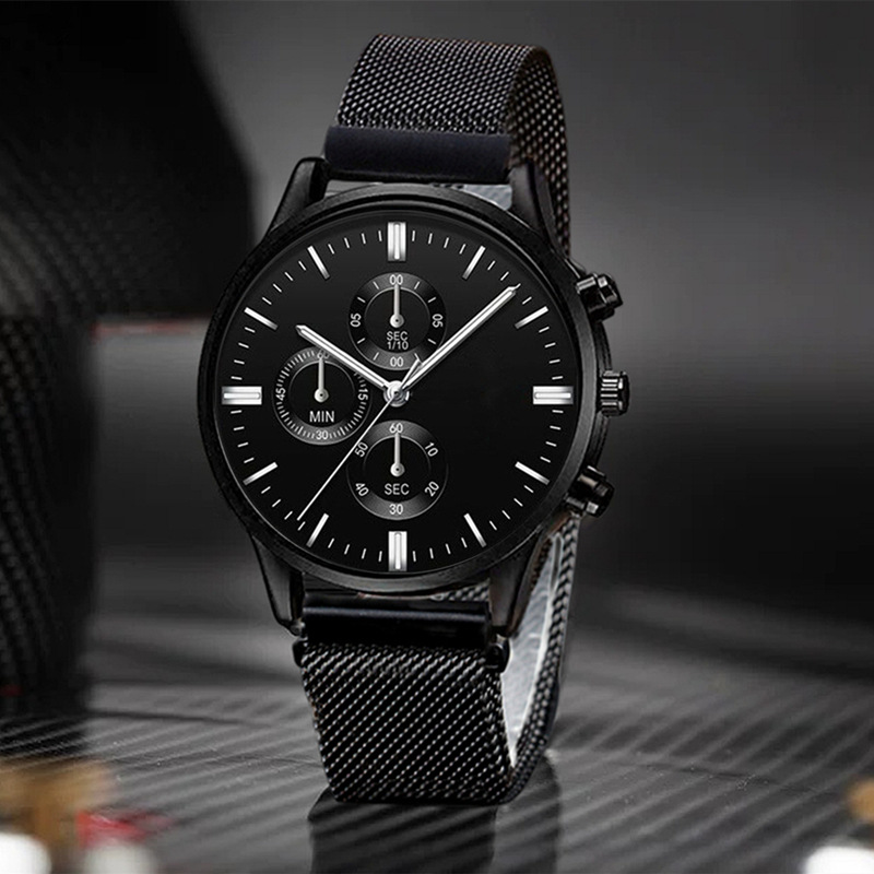New men's casual and fashionable magnetic buckle foreign trade watch wholesale, trendy sports men's belt wristwatch Specification drawing