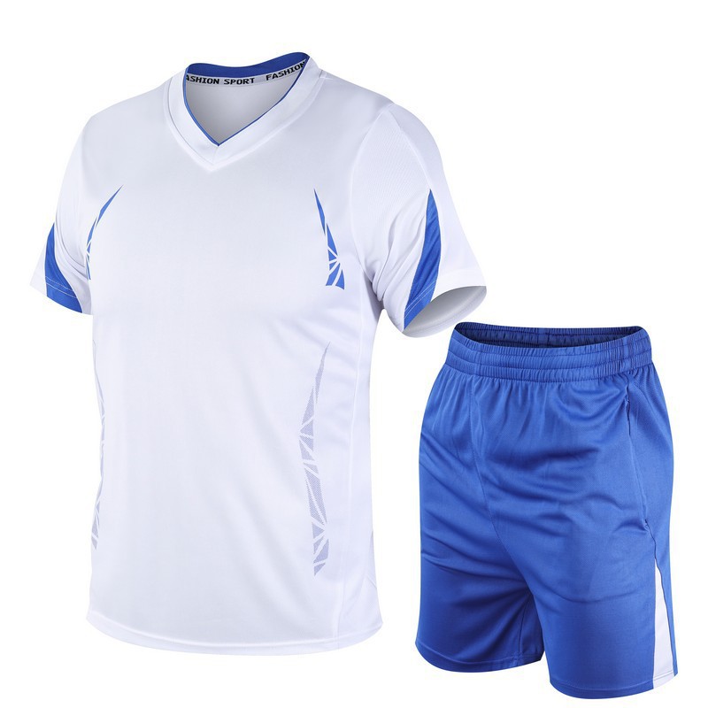 篮球服速干短袖运动套装男夏季健身短裤跑步足球服两件套一件代发详情图5