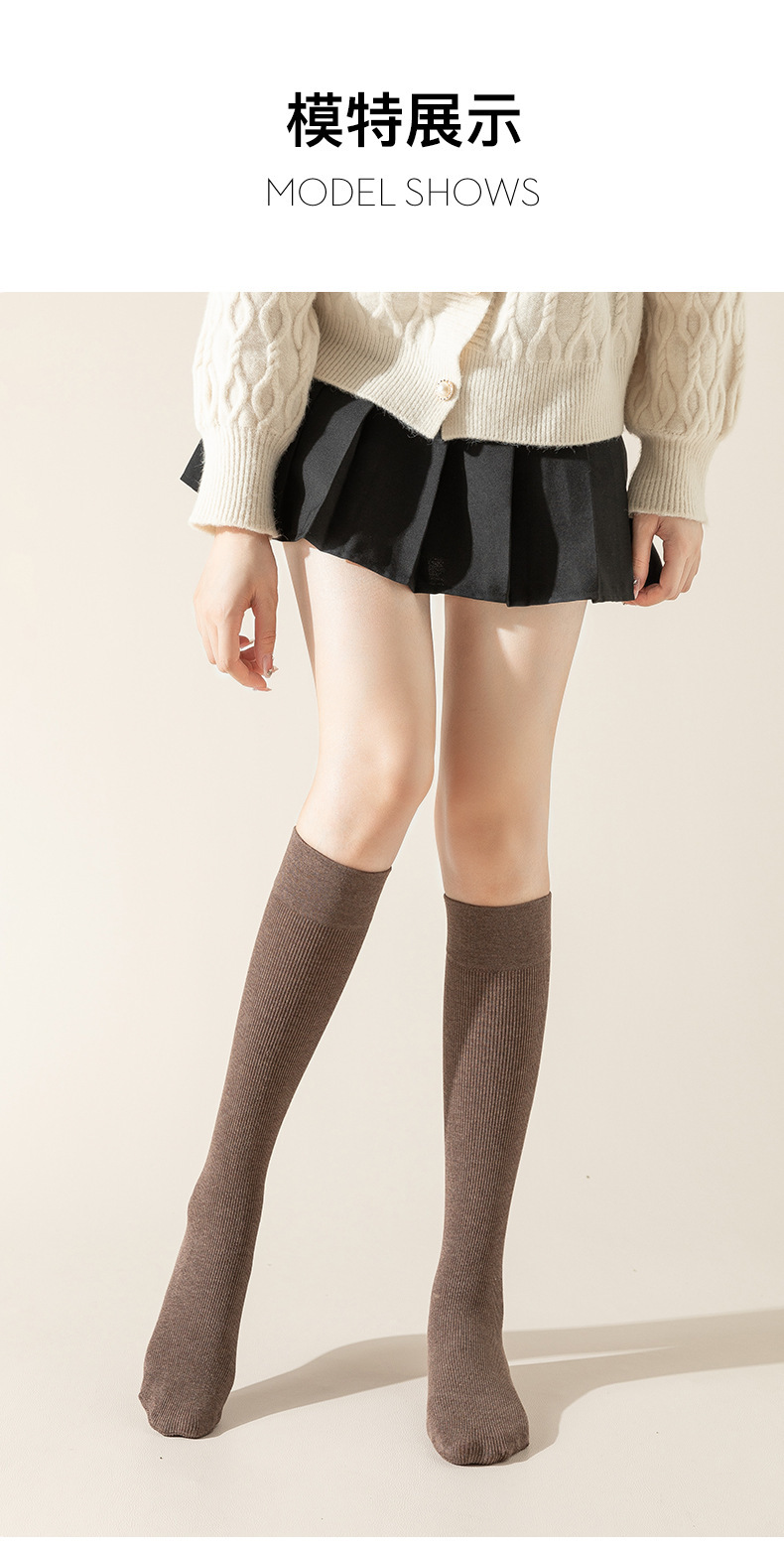 压力小腿袜女春夏季日系jk过膝长筒袜子女长袜高筒中筒袜膝袜子详情12