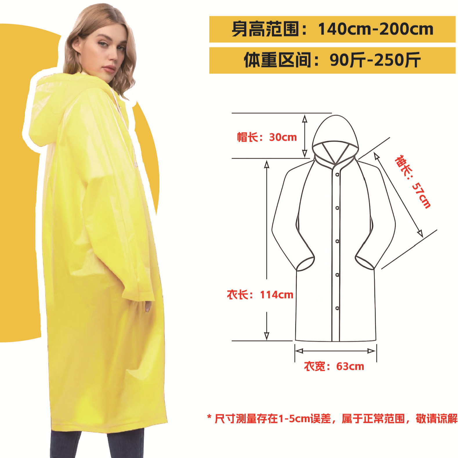 连体雨衣、雨披实物图