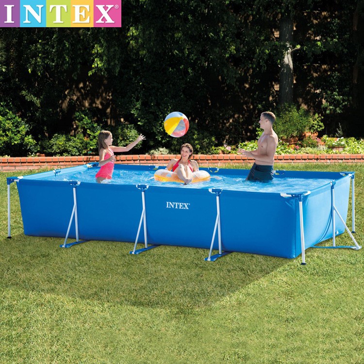 INTEX28273 rectangular tube frame water play pool support, thickened for children's and family swimming pools details Picture