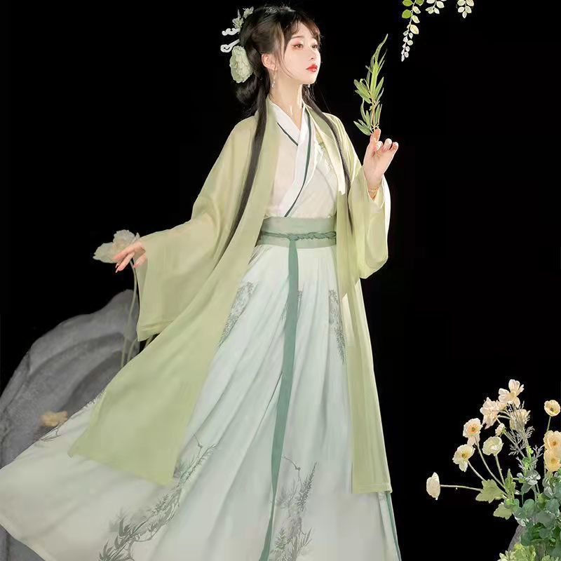 汉服/汉服女/汉家儿女/篁园/民族舞蹈服产品图