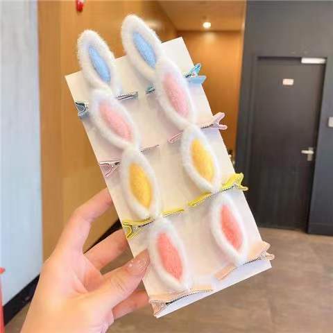 Cat-Ear Headdress Children's Hair Clip Fall/Winter New Plush Bangs Clip Side Hair Clip Little Girl Hair Clip details Picture