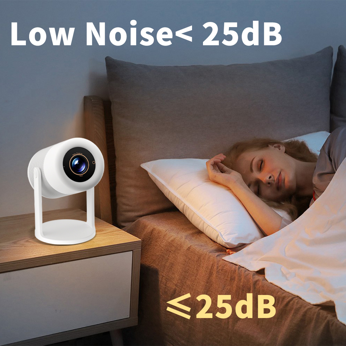 Wireless screen mirroring from phone to J1 projector showing Netflix interface