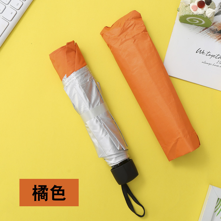 Wholesale umbrellas in stock, creative three-fold inverted stem silver plastic umbrellas, all-weather gift umbrellas, advertising umbrellas, can be used as logos pic 25
