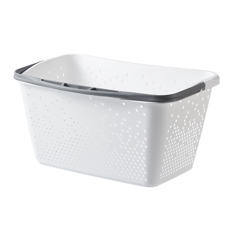 Spot wholesale supermarket shopping hand laundry basket Household bathroom laundry basket plastic hollow underwear storage basket Item Picture