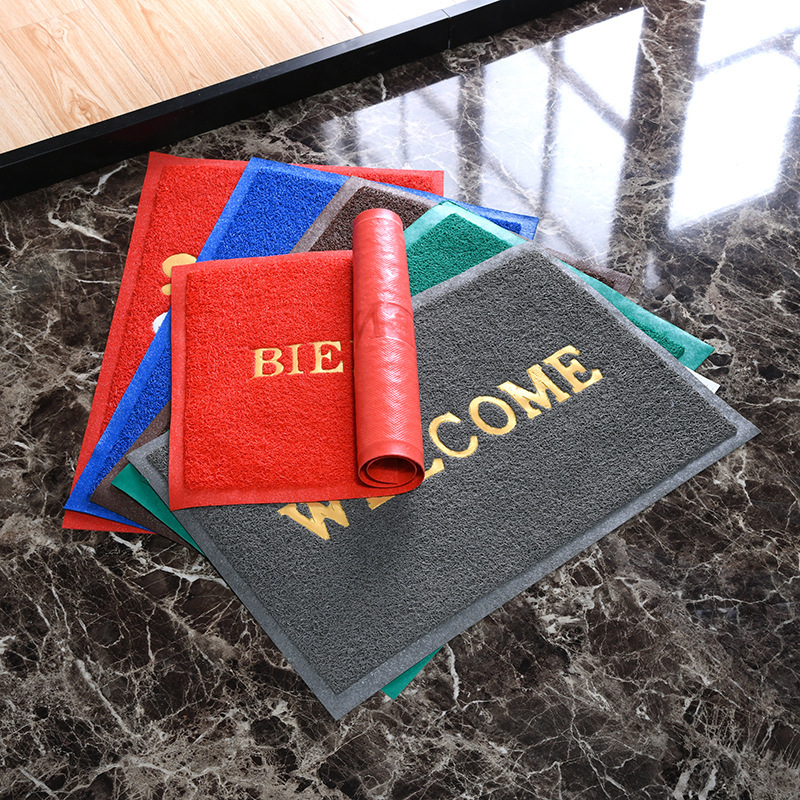 Lingou Silk ring floor mat, anti-slip and dust-proof outdoor mat, entrance mat, rectangular English mat, and entrance floor mat can be cut details Picture