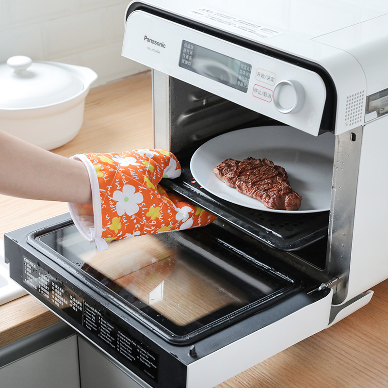 1 Household Microwave Oven Gloves High Temperature Resistant Heat Resistant Kitchen Oven Baking Gloves details Picture