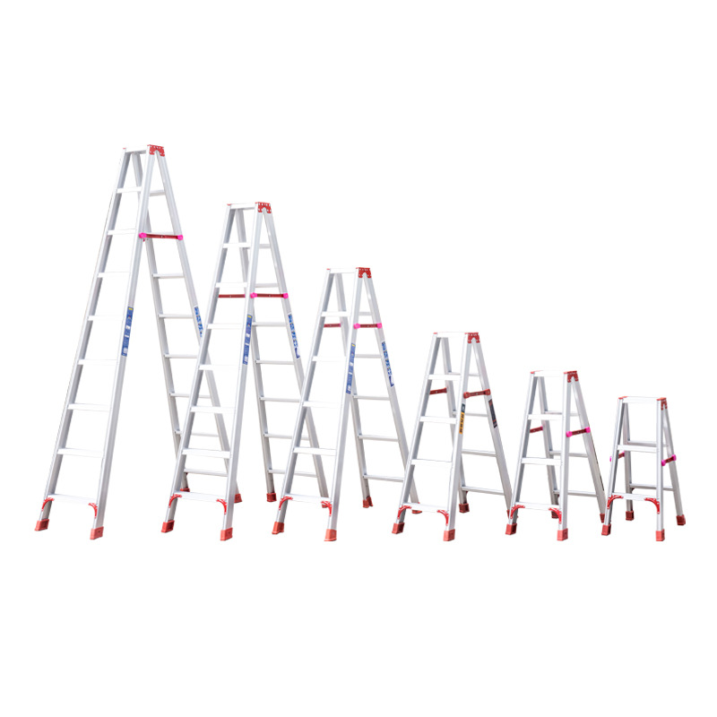 (Medium) Aluminum Alloy Ladder Fork Ladder Widening And Thickening Fully Reinforced Reinforced Engineering Miter Ladder Hinge Folding Ladder details Picture