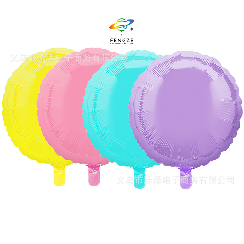 Aluminum film macaron round balloons for birthday party, wedding banquet and proposal decoration Application Scenario