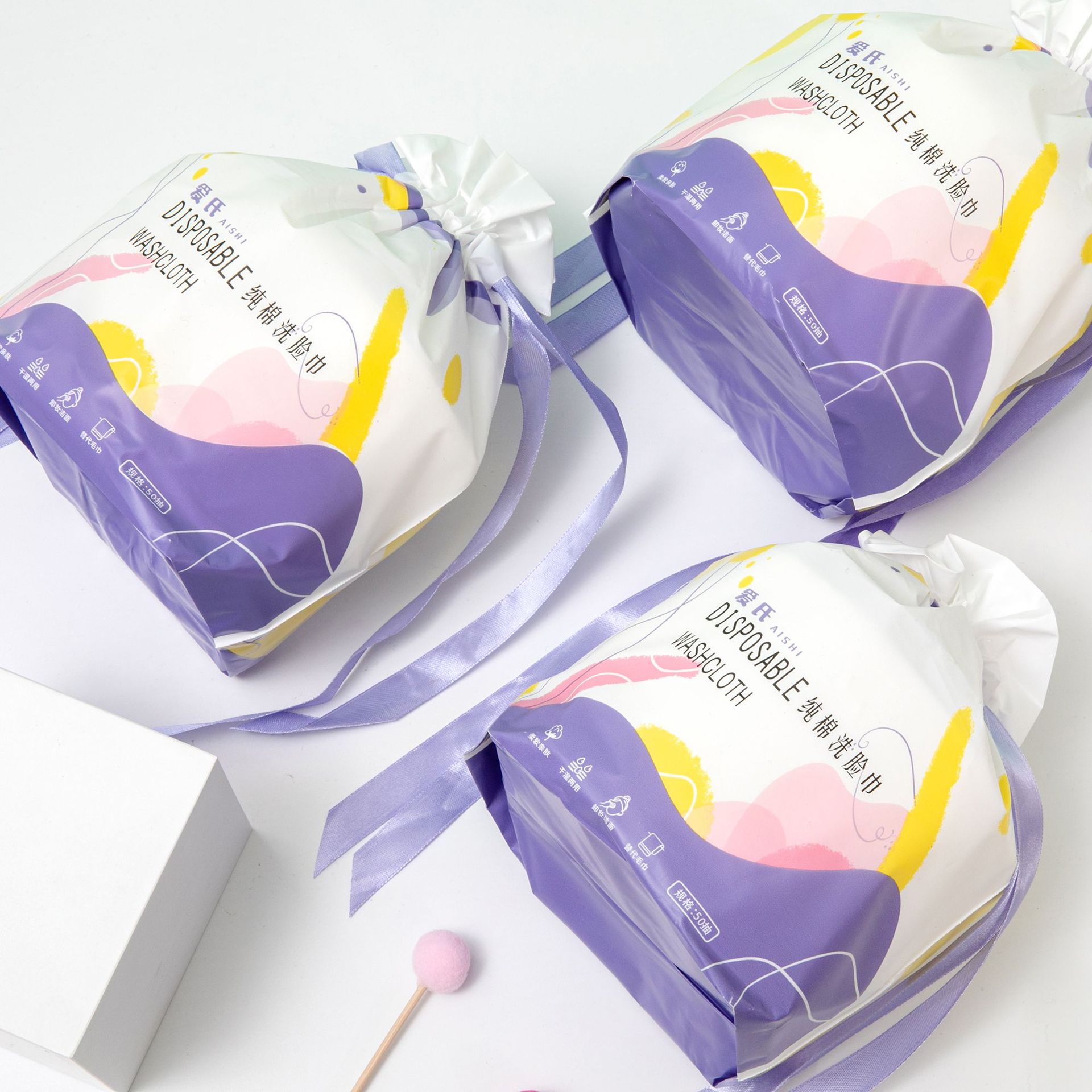 Face Towel One-Time Thickened Pure Cotton Soft Towel Beauty Salon Special Face Towel Large Roll Towel Spot Supplies Wholesale details Picture