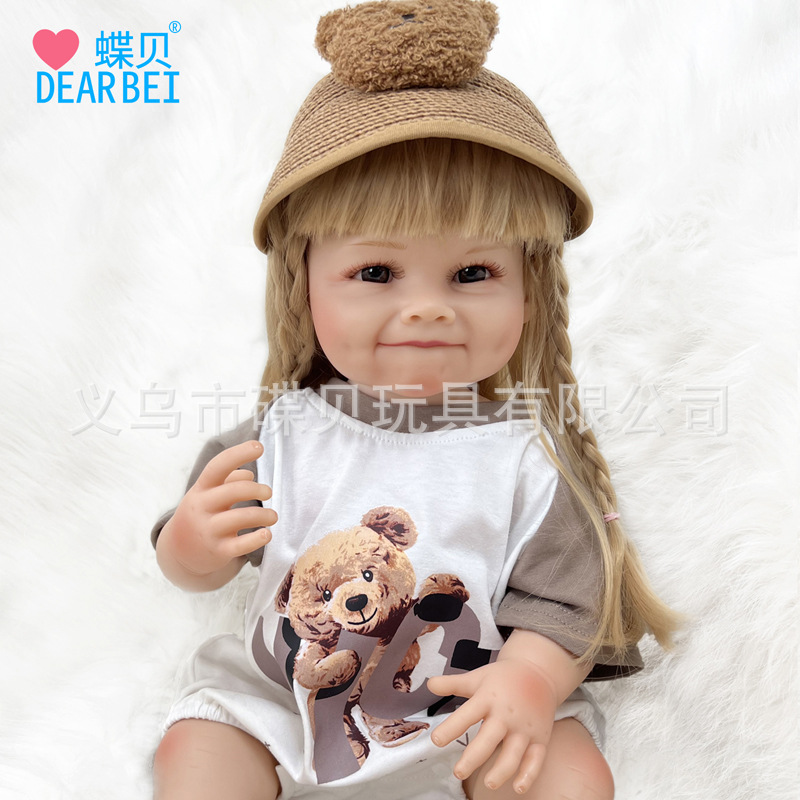 碟贝新品55cm仿真婴儿重生娃娃玩具全软胶洋娃娃儿童新年礼物批发