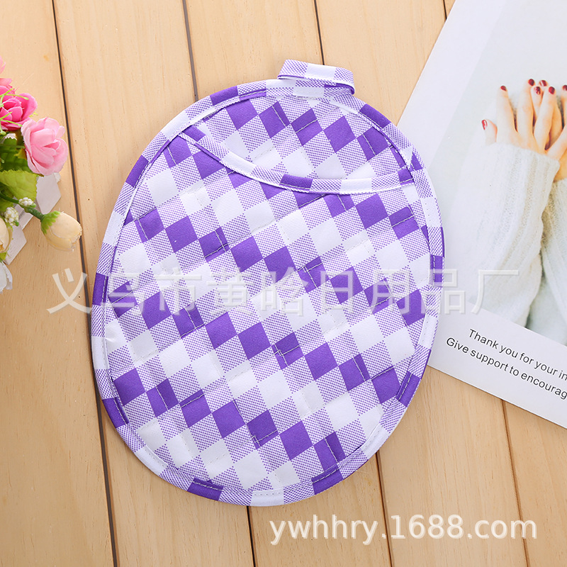 【LOVELY HOME】【 Hold Jia 】 Extra thick oval heat insulation gloves Heat insulation mat kitchen diamond print double ironing Application Scenario