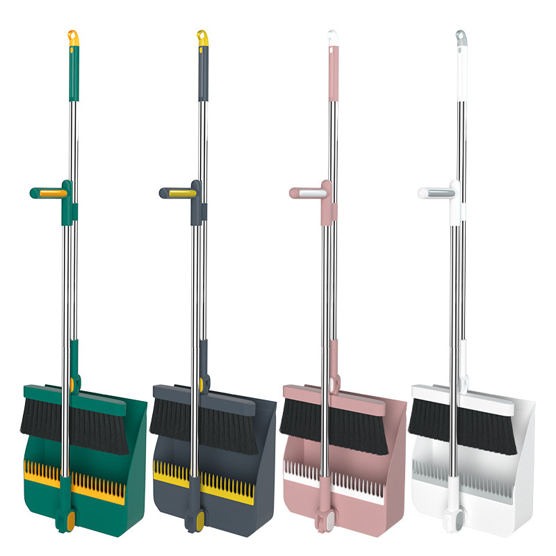 Broom Set Dustpan Combination Household Sweeping Broom 2024 New Foldable Broom Wiper Dustpan Trash Shovel Item Picture