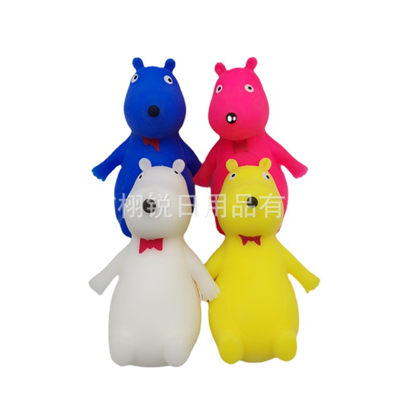 Cross-Border Squeeze Unlucky Clumsy Bear Vent Toy Tpr Stress Relief Bakken Bear Pinch Music Slow Rebound Vent Item Picture