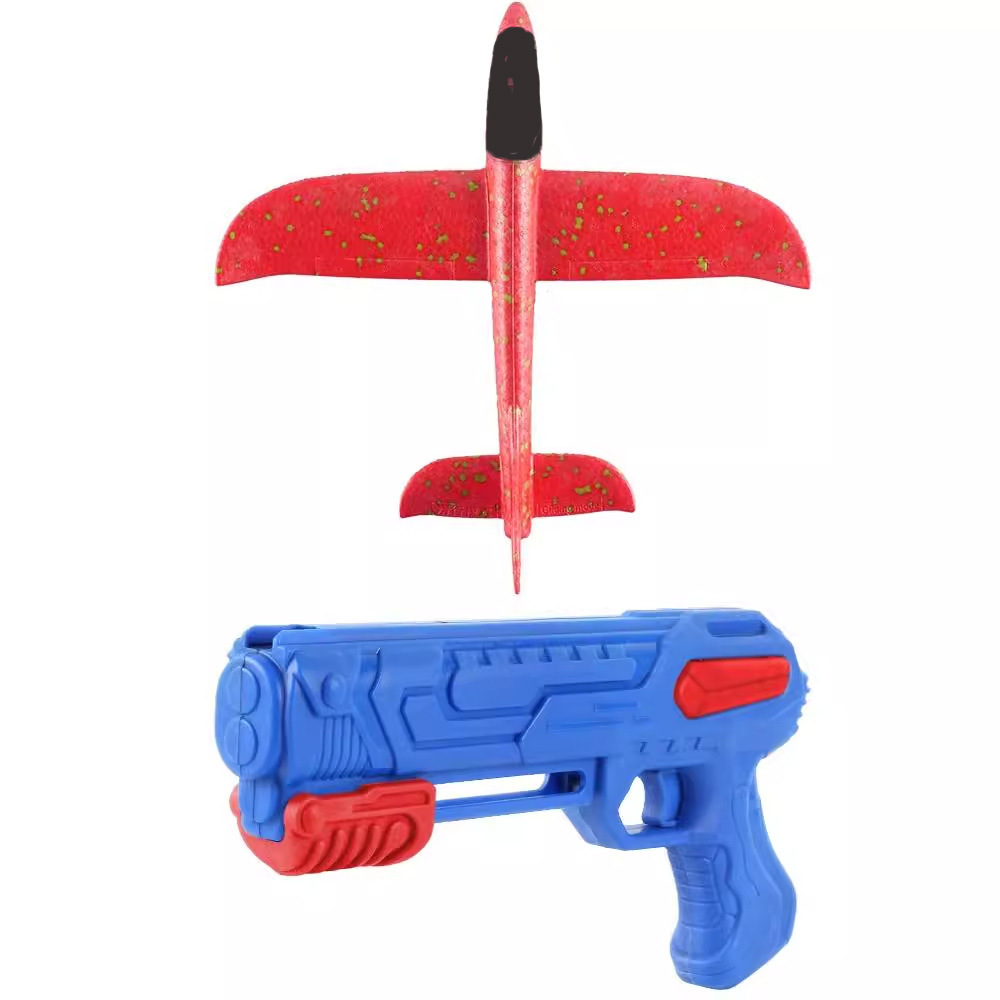 A popular online hit: a foam catapult aircraft, a handheld shooter, throws children's flying outdoor sports toy for a little boy Item Picture