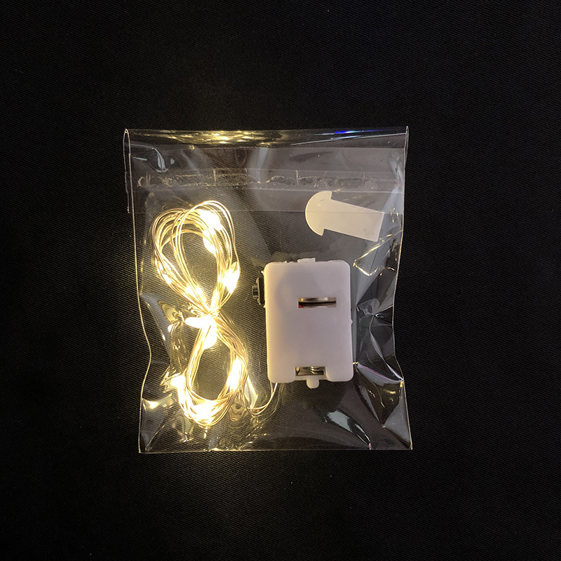 1-meter 10-light warm-color led light string, copper light wire, three-level flashing, cake, flower decoration light strip accessories, gift box, string lights Item Picture