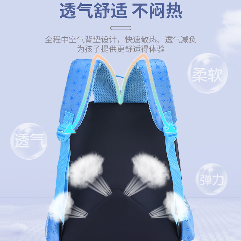Children's Schoolbag New 1-3 Grade Boys And Girls Cartoon Cute Light Weight Protection Ridge Primary School Backpack details Picture