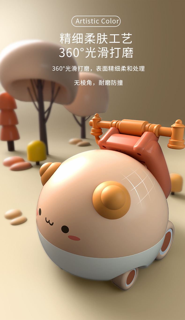 婴儿早教益智双语小鸡电话车儿童电话玩具宝宝多功能智能座机跨境 pic 8