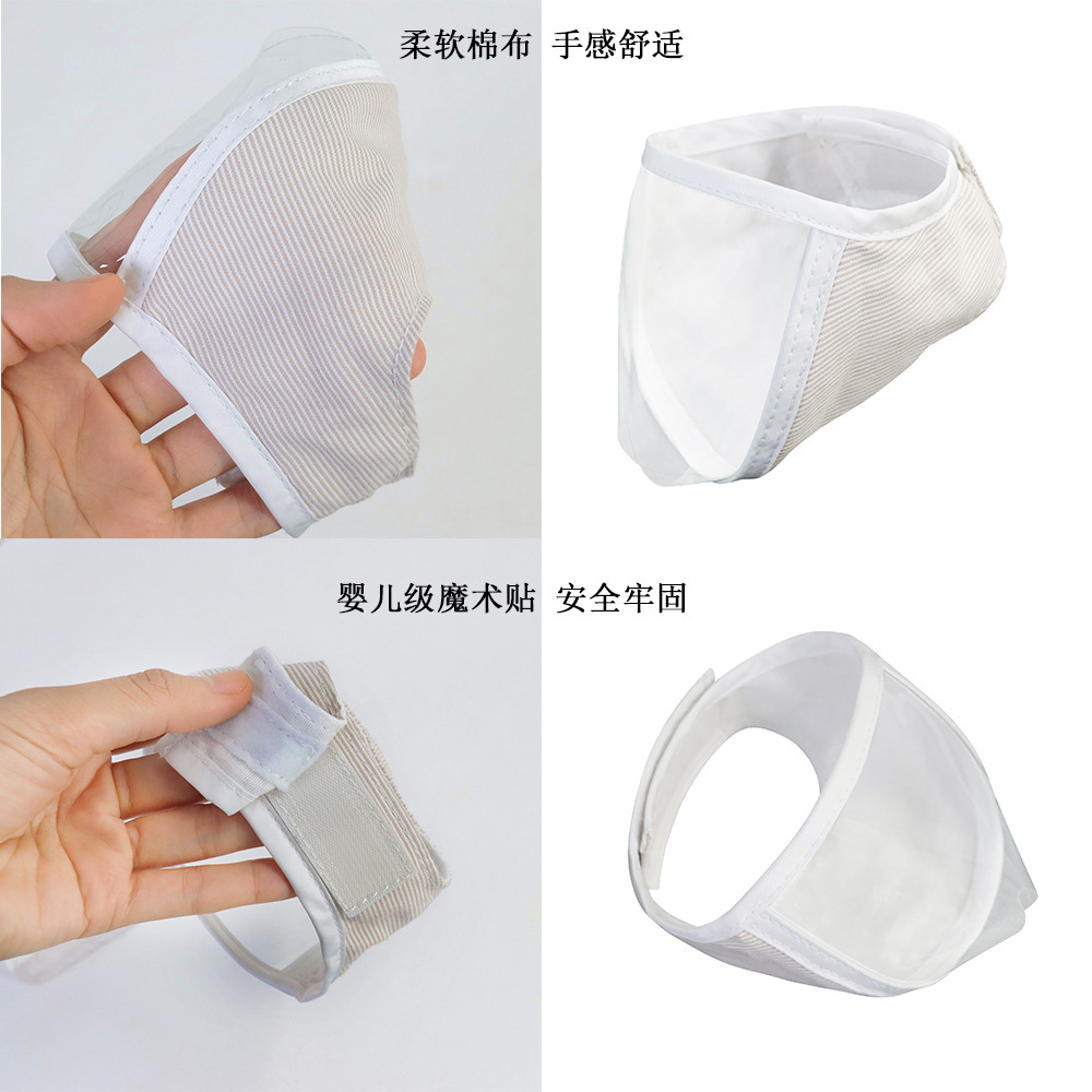 Pet muzzle Clear cat muzzle anti-bite anti-barking anti-eating Beauty mask Pet breathable muzzle Specification drawing