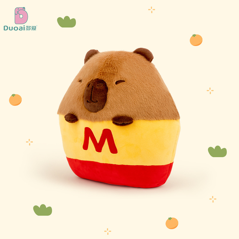 Genuine Capibala Cute Sushi Fries Capybara Plush Toy Doll Soft Throw Pillow Birthday Gift details Picture