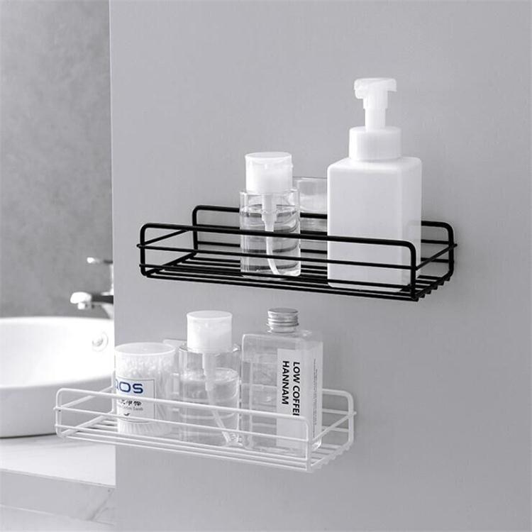 Bathroom Storage Shelf Perforation-Free Bathroom Storage Shelf Rectangular Iron Multifunctional Wall Storage Shelf