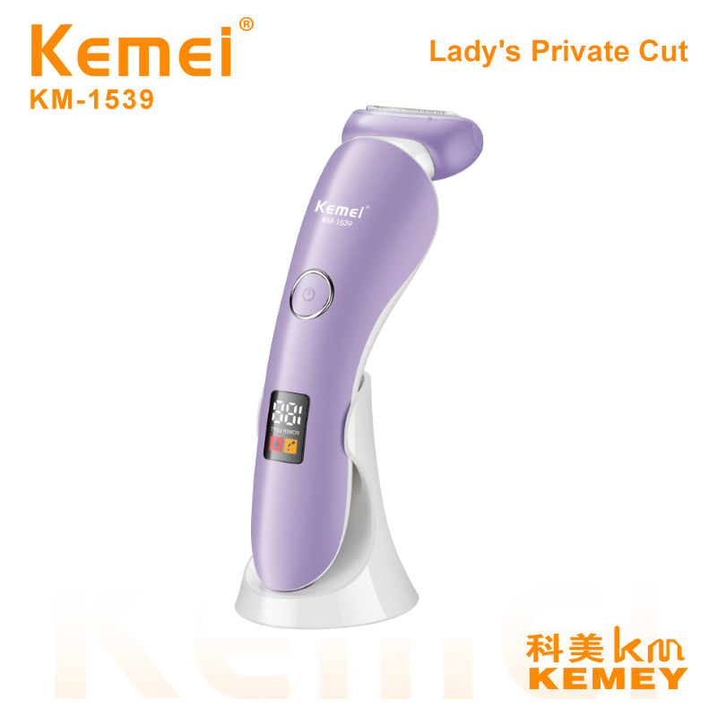 Kemei kemei lady shaver KM-1539 depilador eléctrico transfronterizo pantalla digital shaver a prueba de agua details Picture