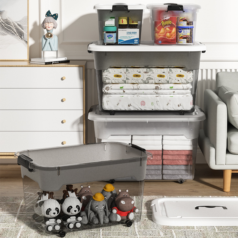 Plastic Pp Storage Box Wholesale Oversized Clothes Organizer Home Car Storage Box Transparent Toy Storage Box Specification drawing