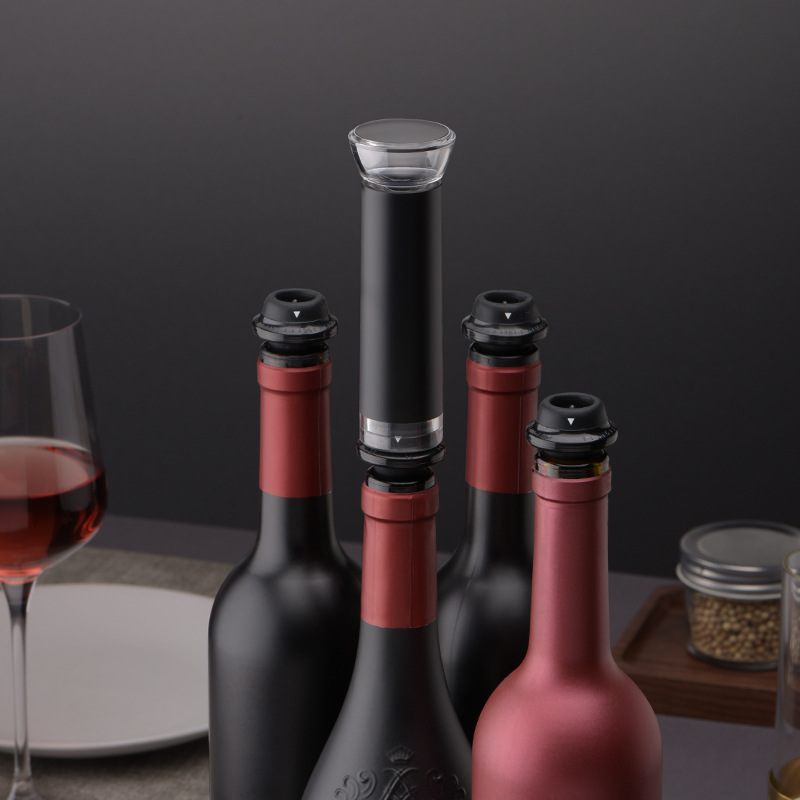 Creative Electric Bottle Opener Cross-Border Independent Station Dry Charging Optional Six-In-One Base Electric Wine Bottle Opener Application Scenario