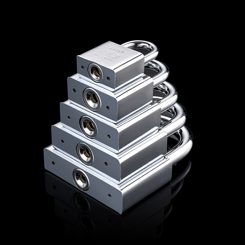Square blade steel padlock, key, one key to open multiple locks, independent lock, anti-theft lock, anti-theft upgrade Specification image