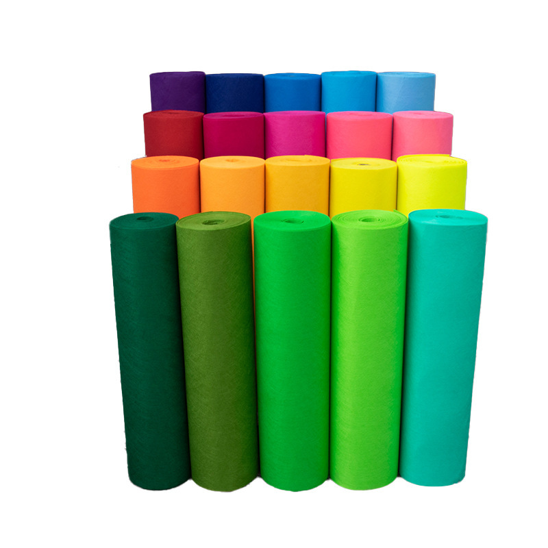 源头工厂 彩色工艺品毛毡布 无纺布 不织布幼儿园儿童美工用化纤